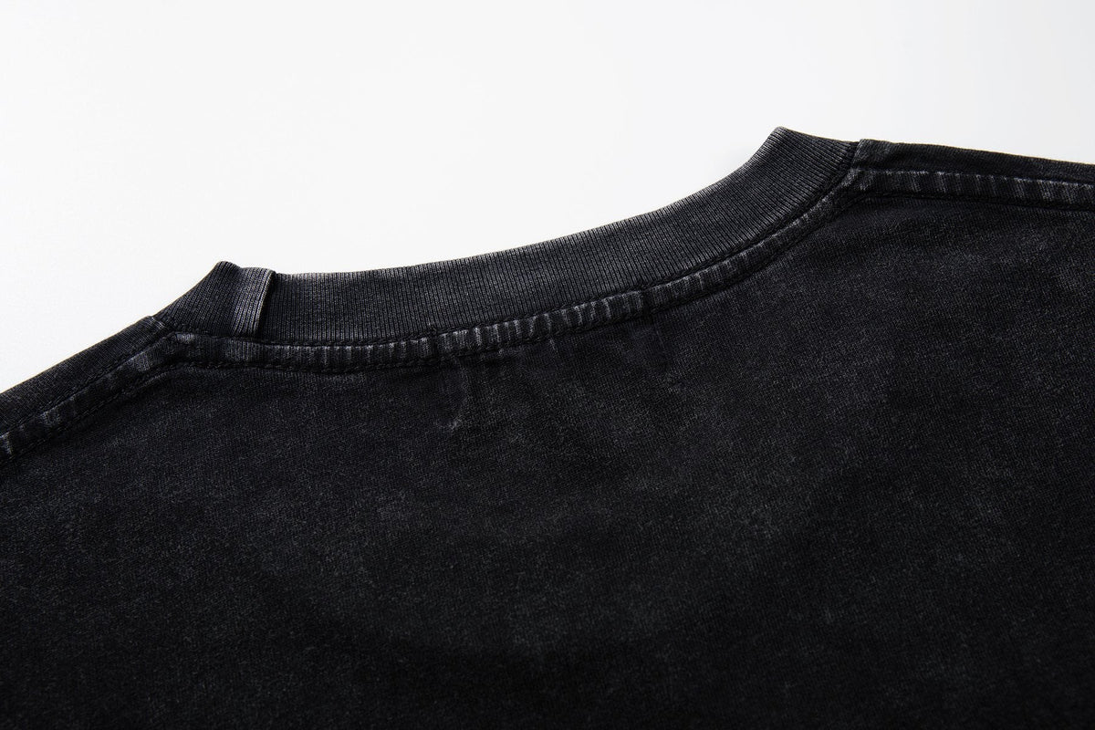 MAJESTIK Racing Graphic Washed Black T-Shirt
