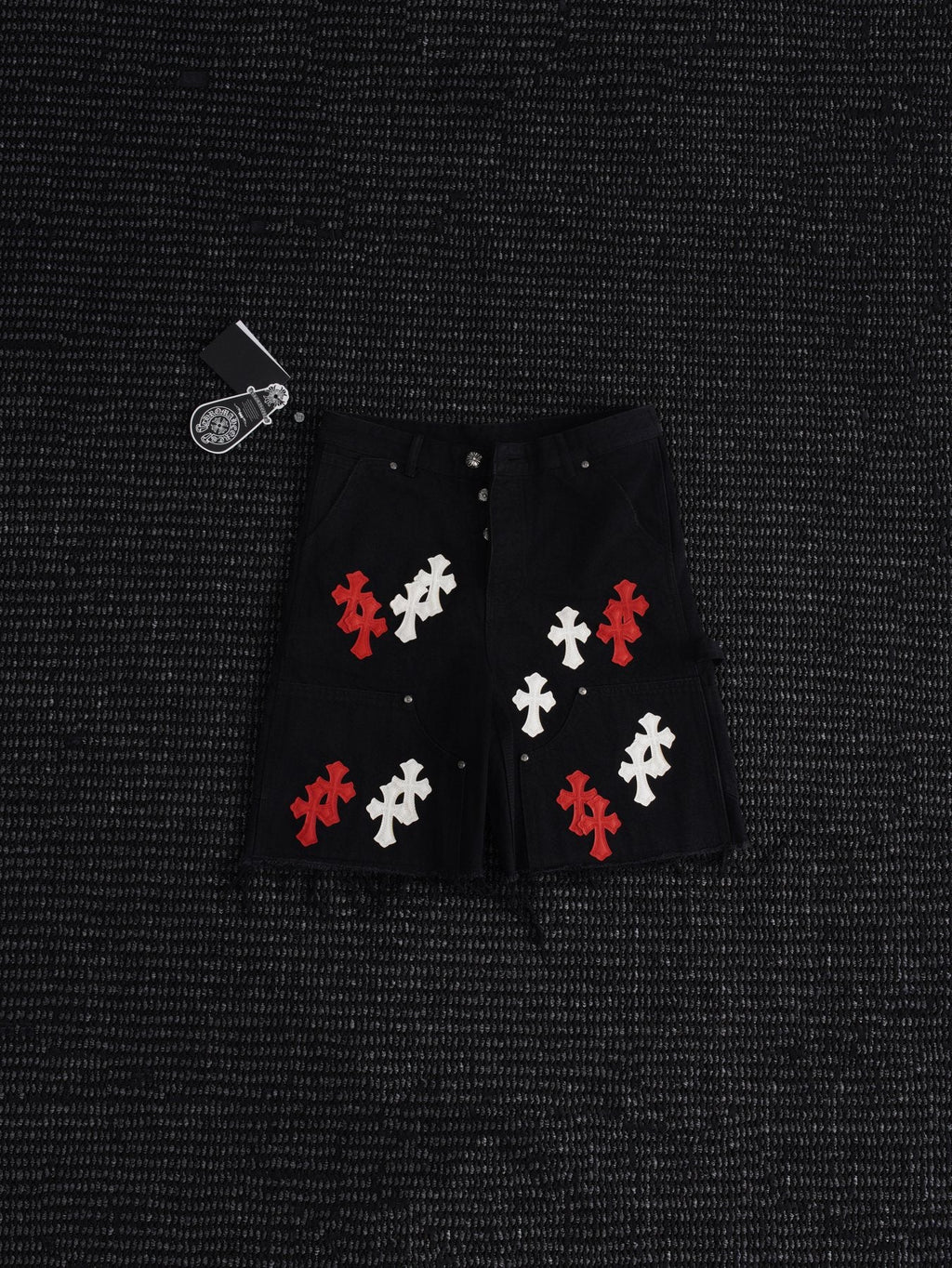 Chrome Hearts Cross Patch Black Shorts